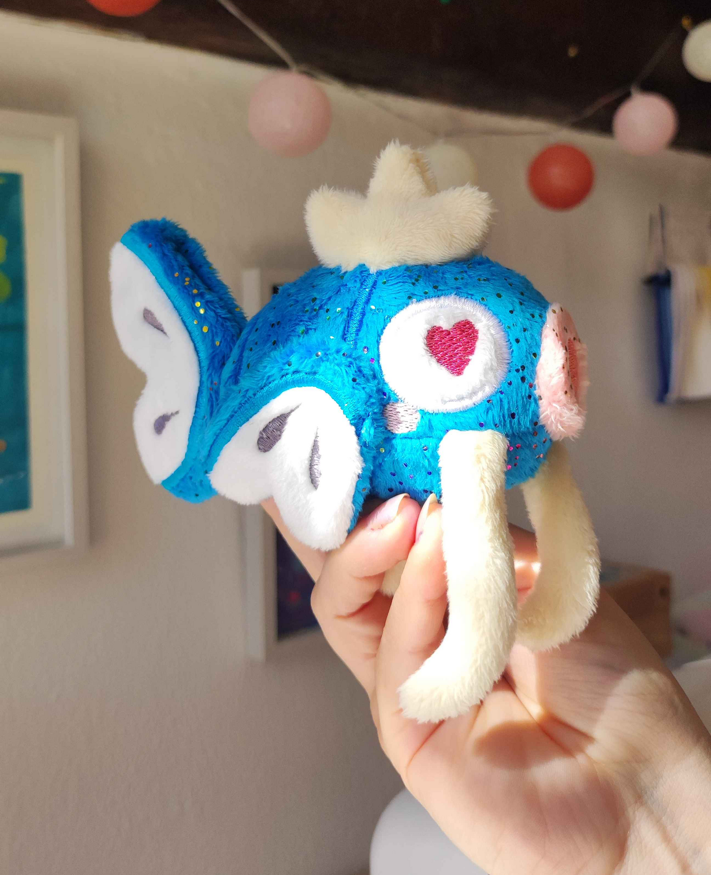 Carpe Koi - Bleu brillant (bouche sans aimant)