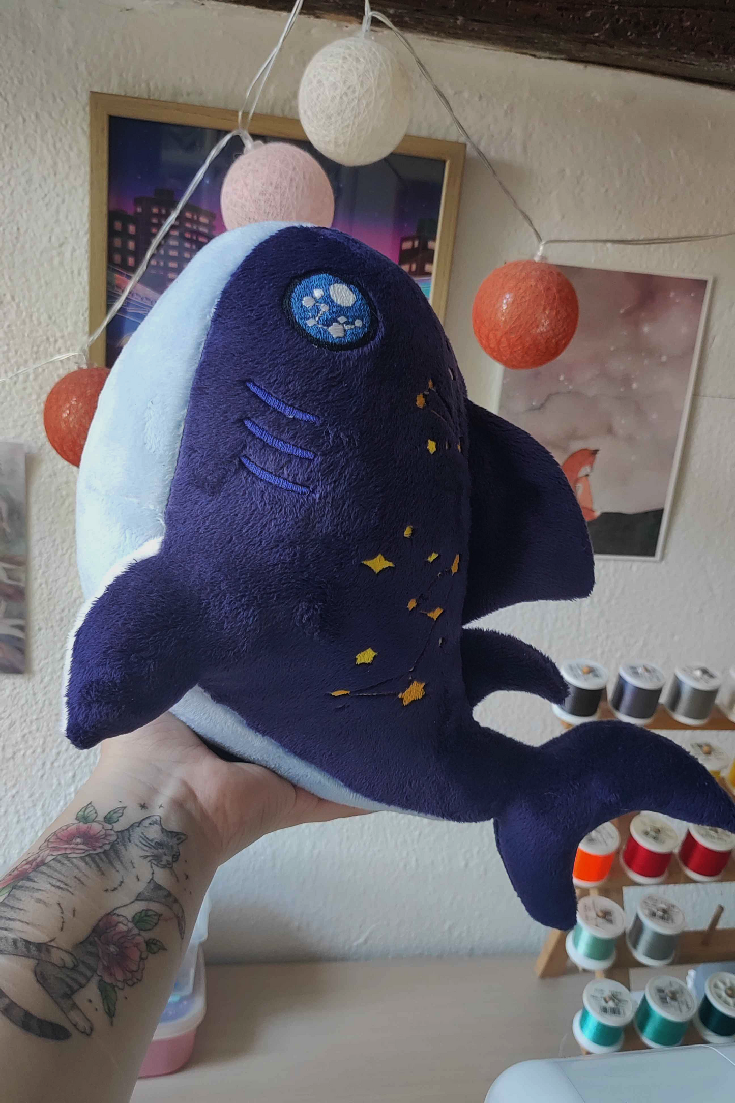 Requin-baleine stellaire indigo