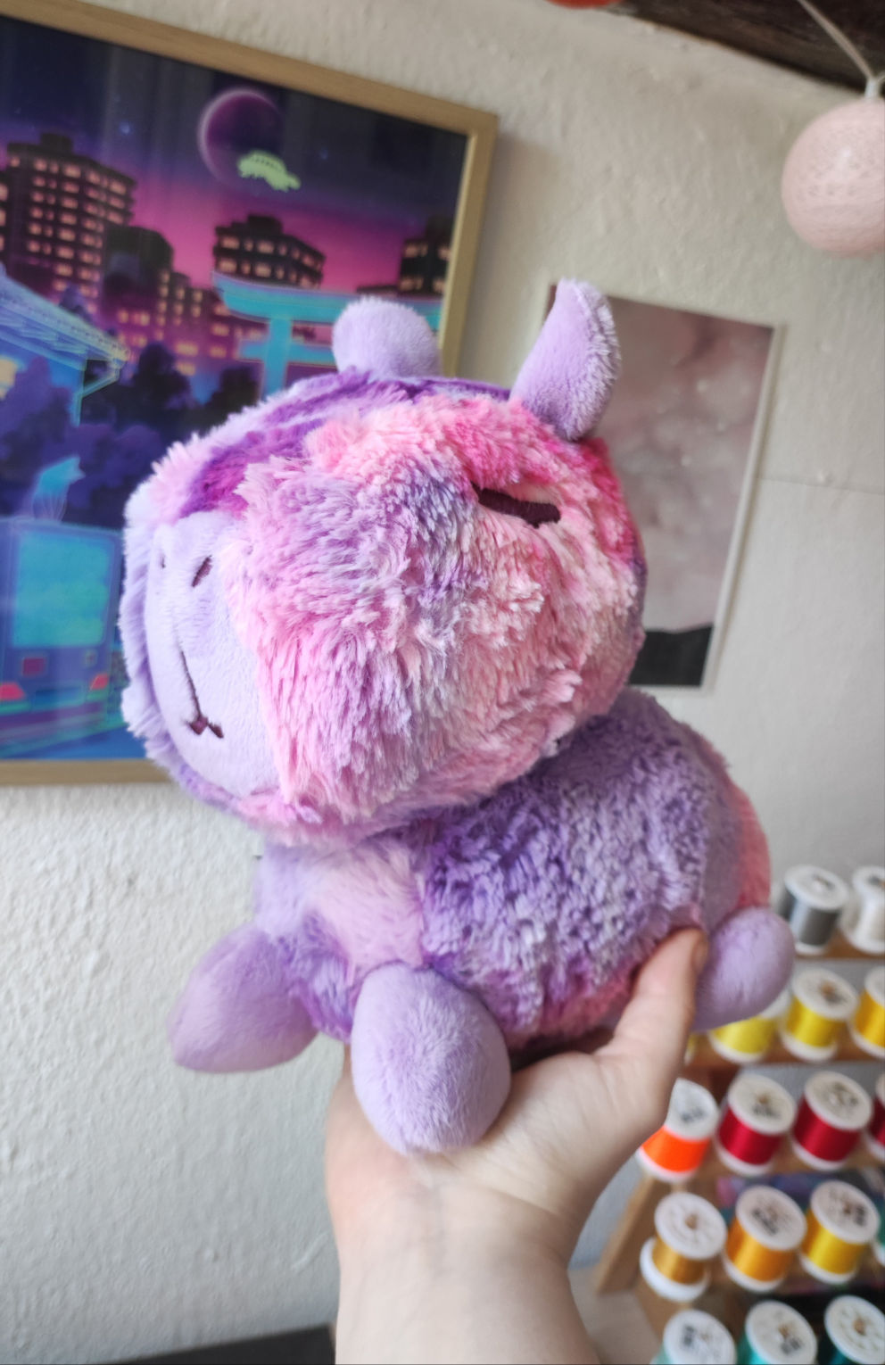 Fluffy Pastel Capybara (pink lilac)