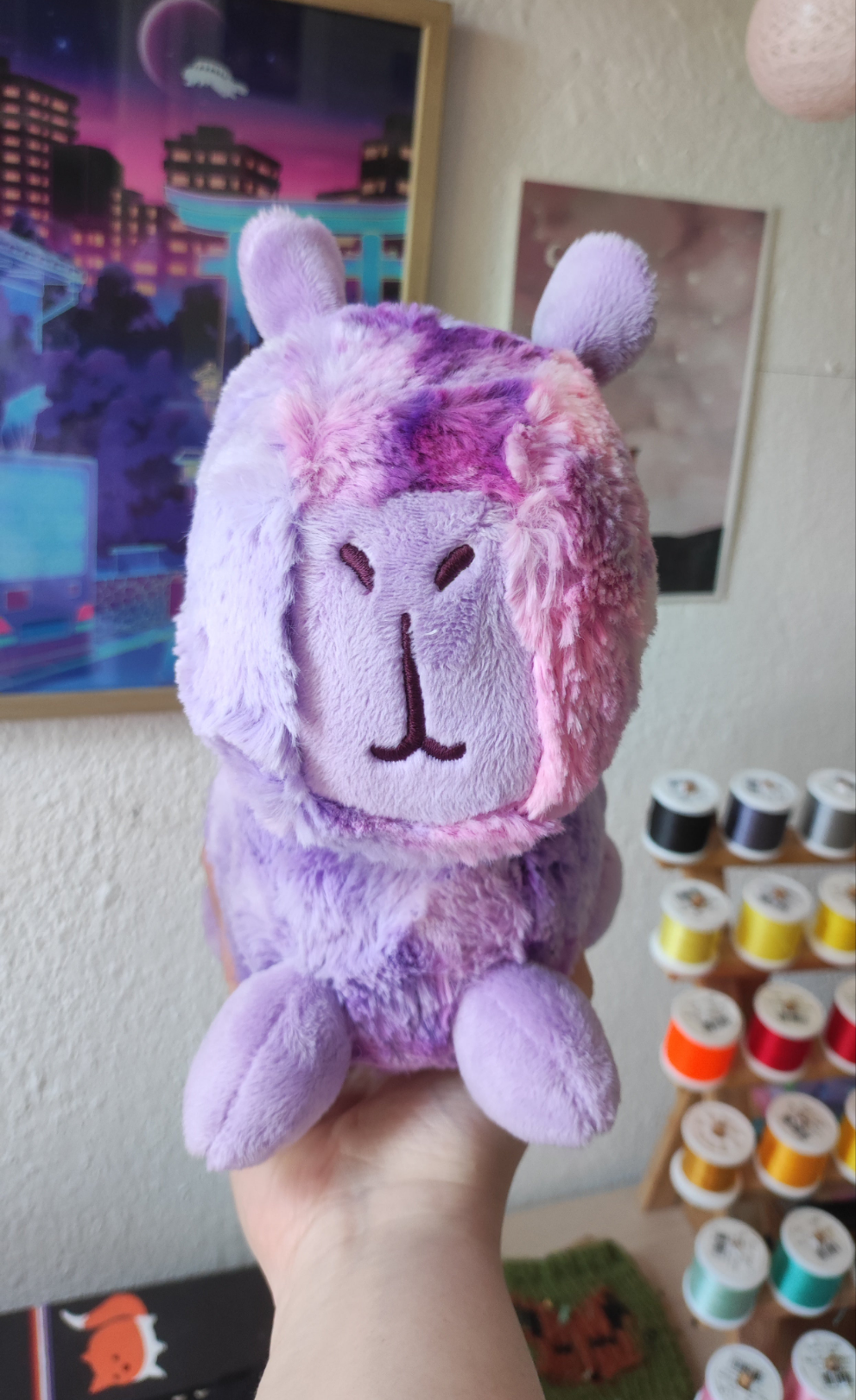 Fluffy Pastel Capybara (pink lilac)