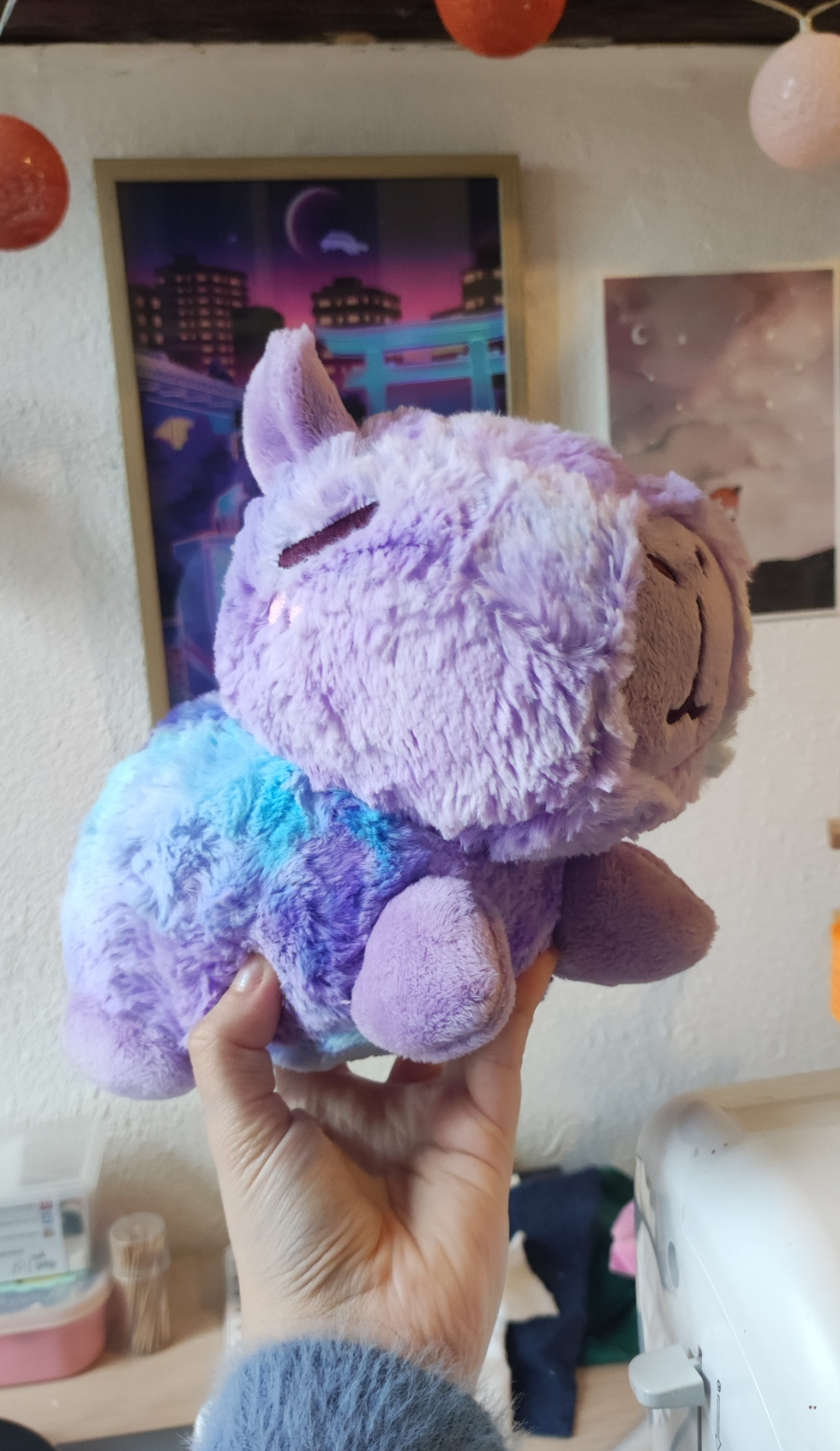 Fluffy Pastel Capybara (lavender blue)