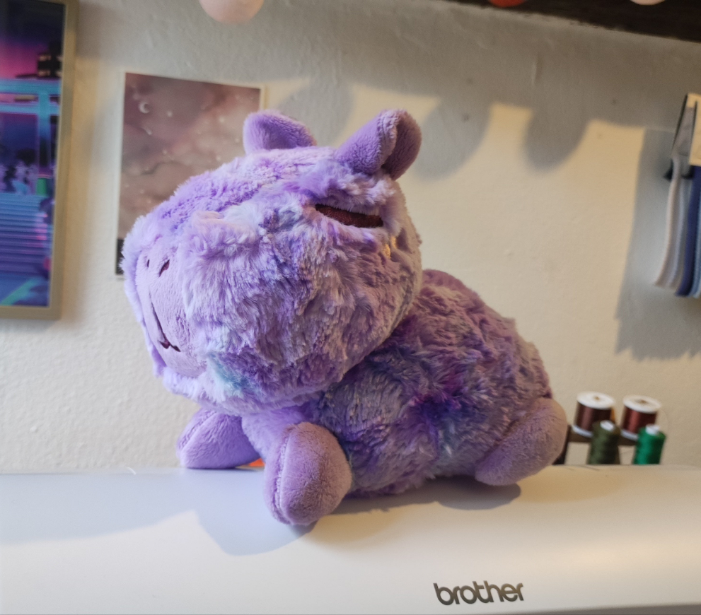 Fluffy Pastel Capybara (lavender blue)