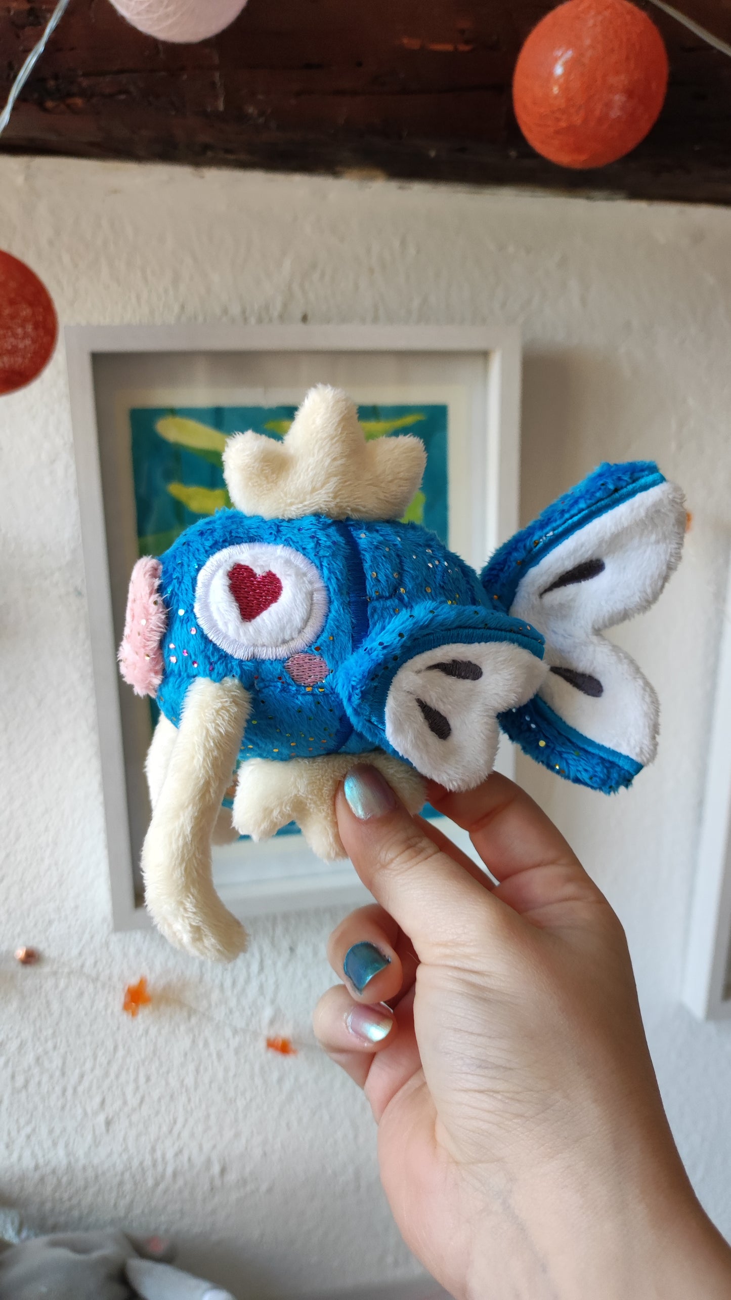 Carpe Koi - Bleu brillant (bouche sans aimant)