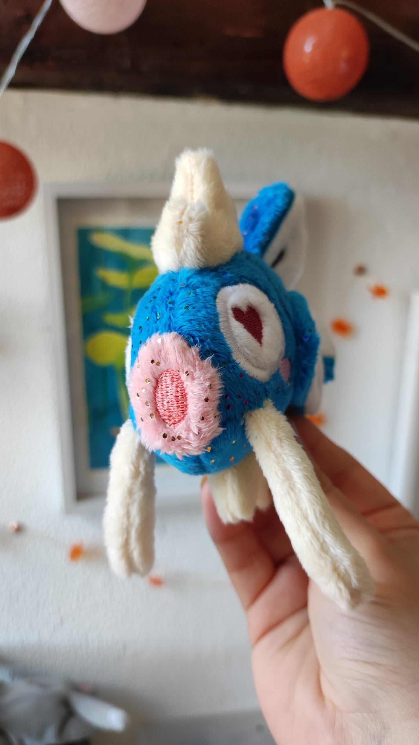 Carpe Koi - Bleu brillant (bouche sans aimant)