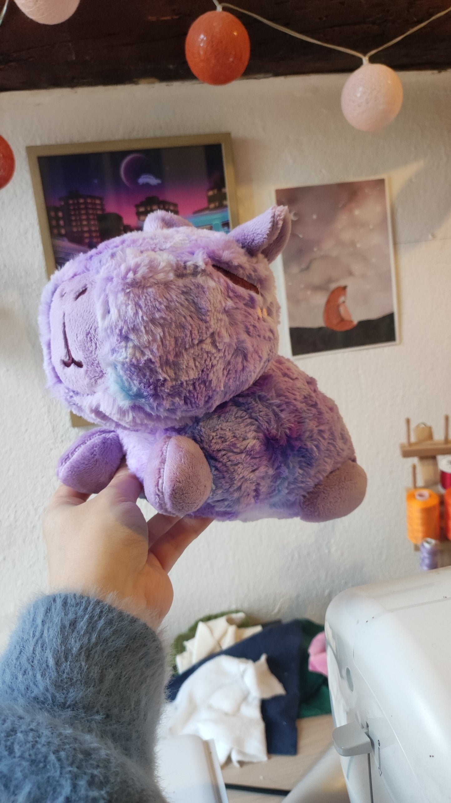 Fluffy Pastel Capybara (lavender blue)