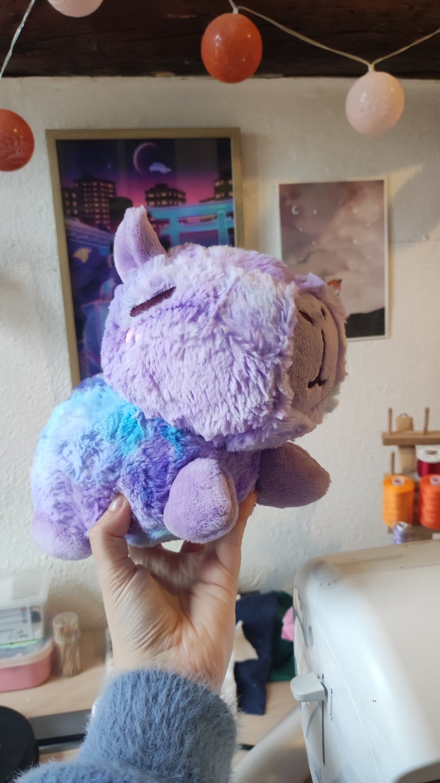 Fluffy Pastel Capybara (lavender blue)