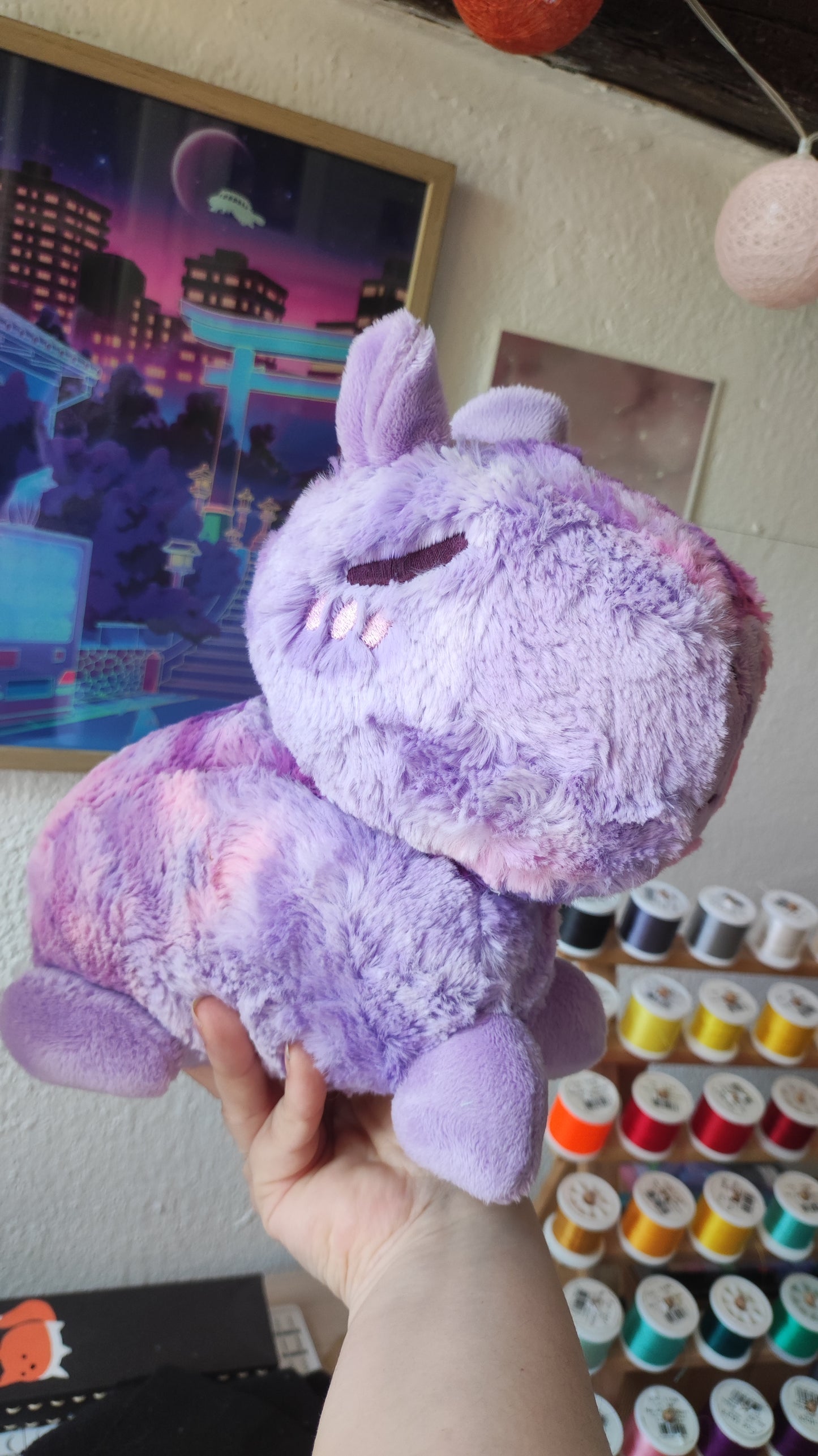 Fluffy Pastel Capybara (pink lilac)