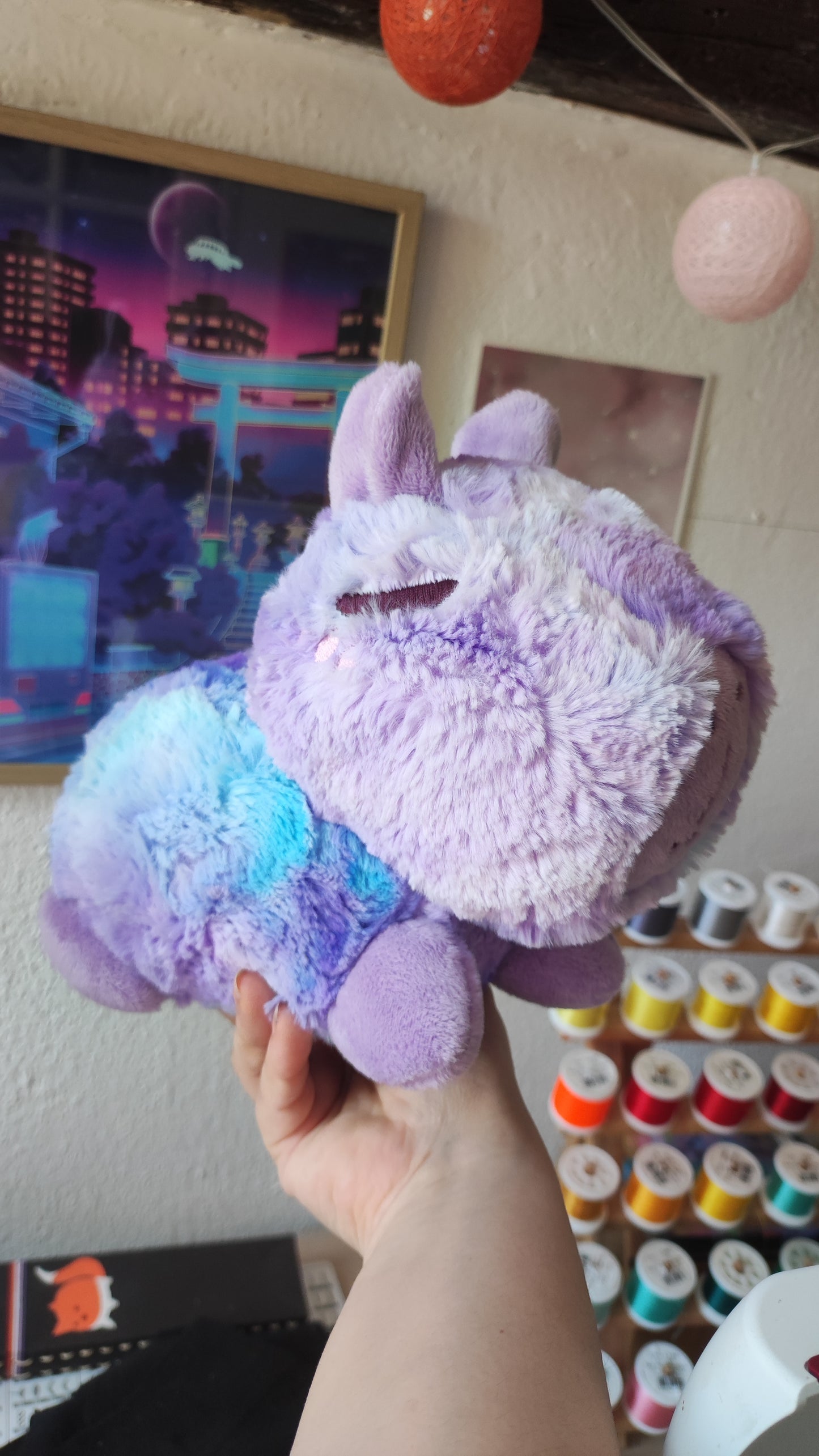 Fluffy Pastel Capybara (lavender blue)
