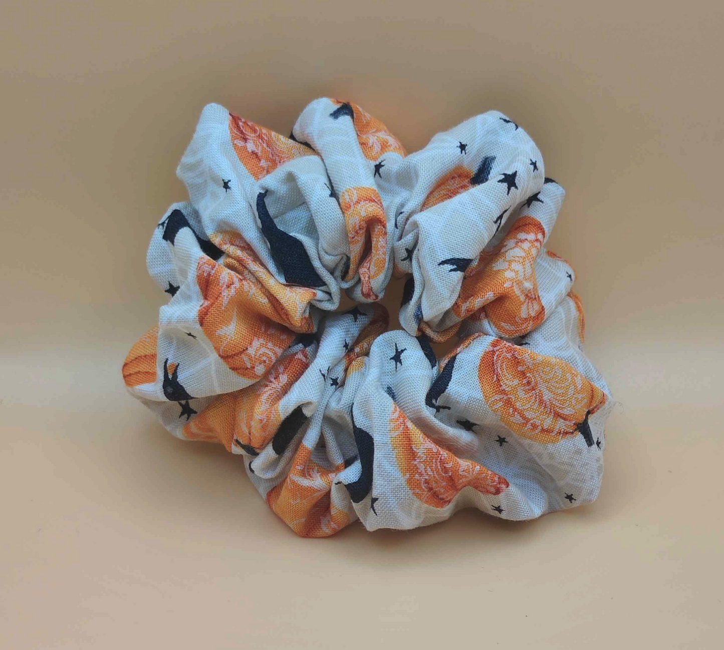 Scrunchie Citrouille et Corbeaux (Chouchou)