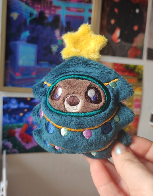 Ourson et son costume festif | Sapin