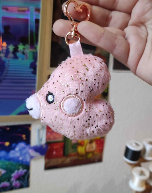 Duo poissons cœur pêche - DEUX Porte clés aimantés