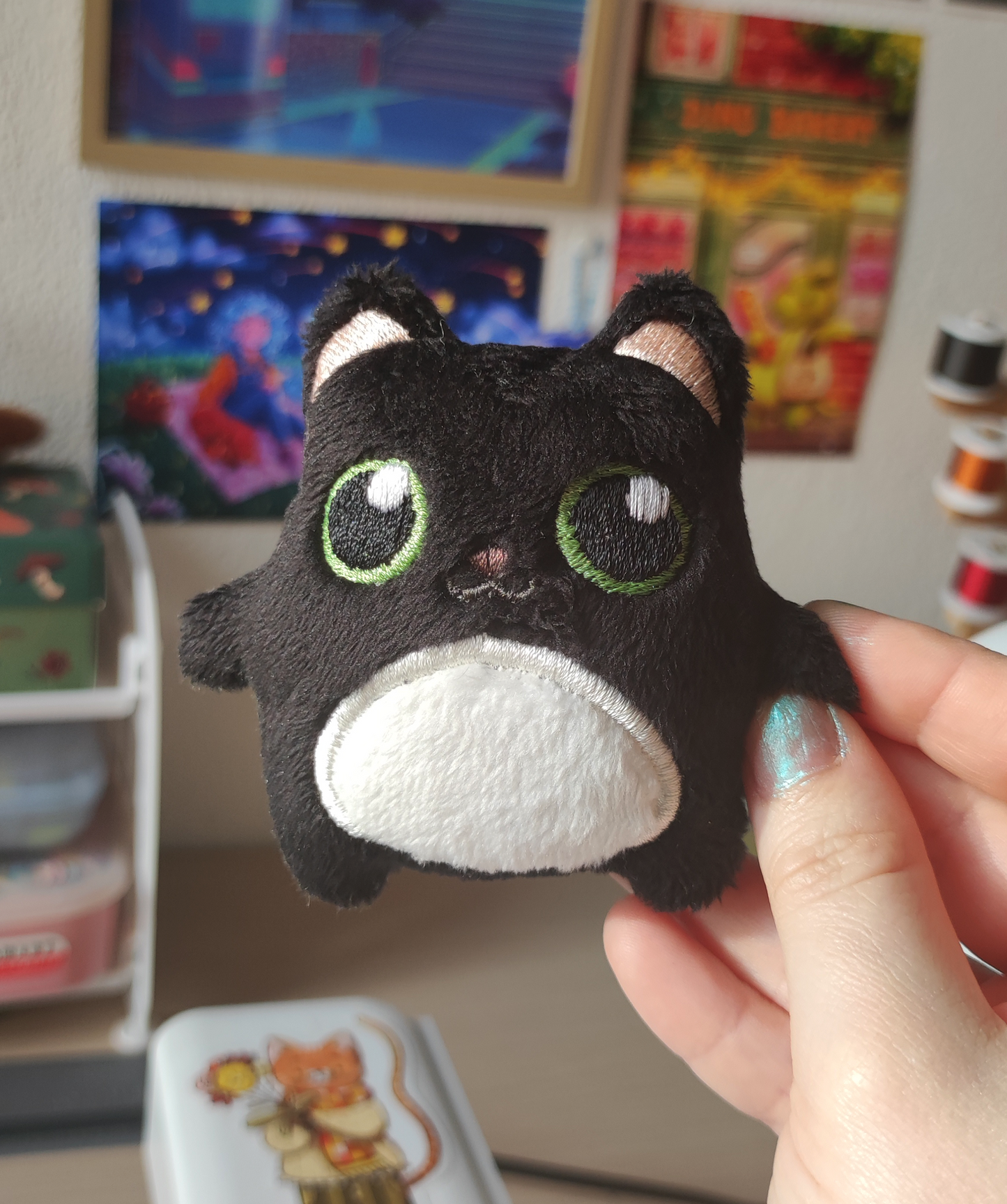 Chaton noir et son costume festif | Etoilé