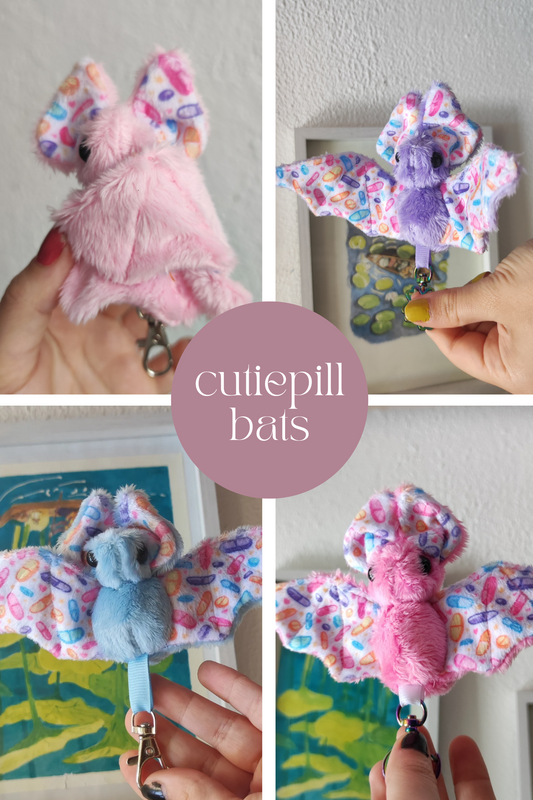 Cutiepill - Porte-clés Mini Bat - FAIT SUR COMMANDE