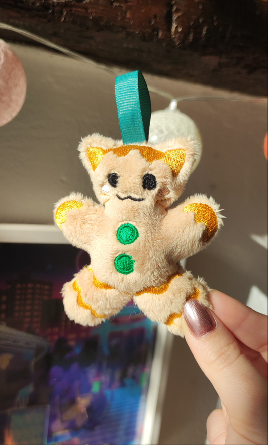 Gingerbread Cookie Kitty Charm