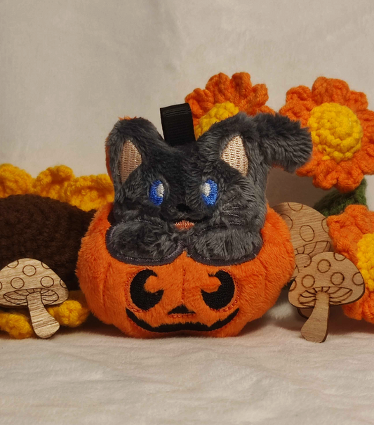 Pumpkat - Grey - Cat in a pumpkin