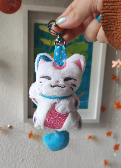 Trans flag - Maneki Neko Keychain