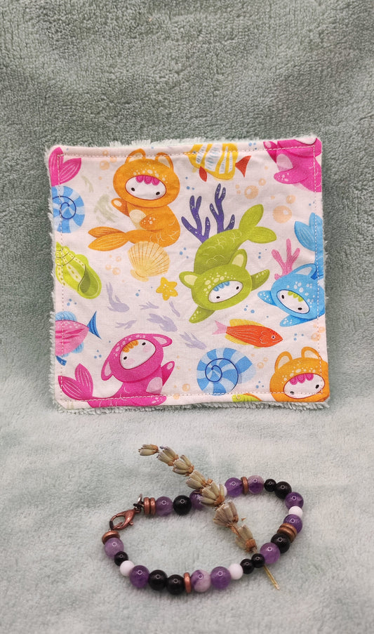 Lingette démaquillante lavable - Lixy - Poisson Yoko