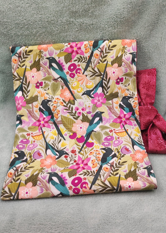 Pochette à liseuse/livre de poche - Lixy - Pie dans les fleurs