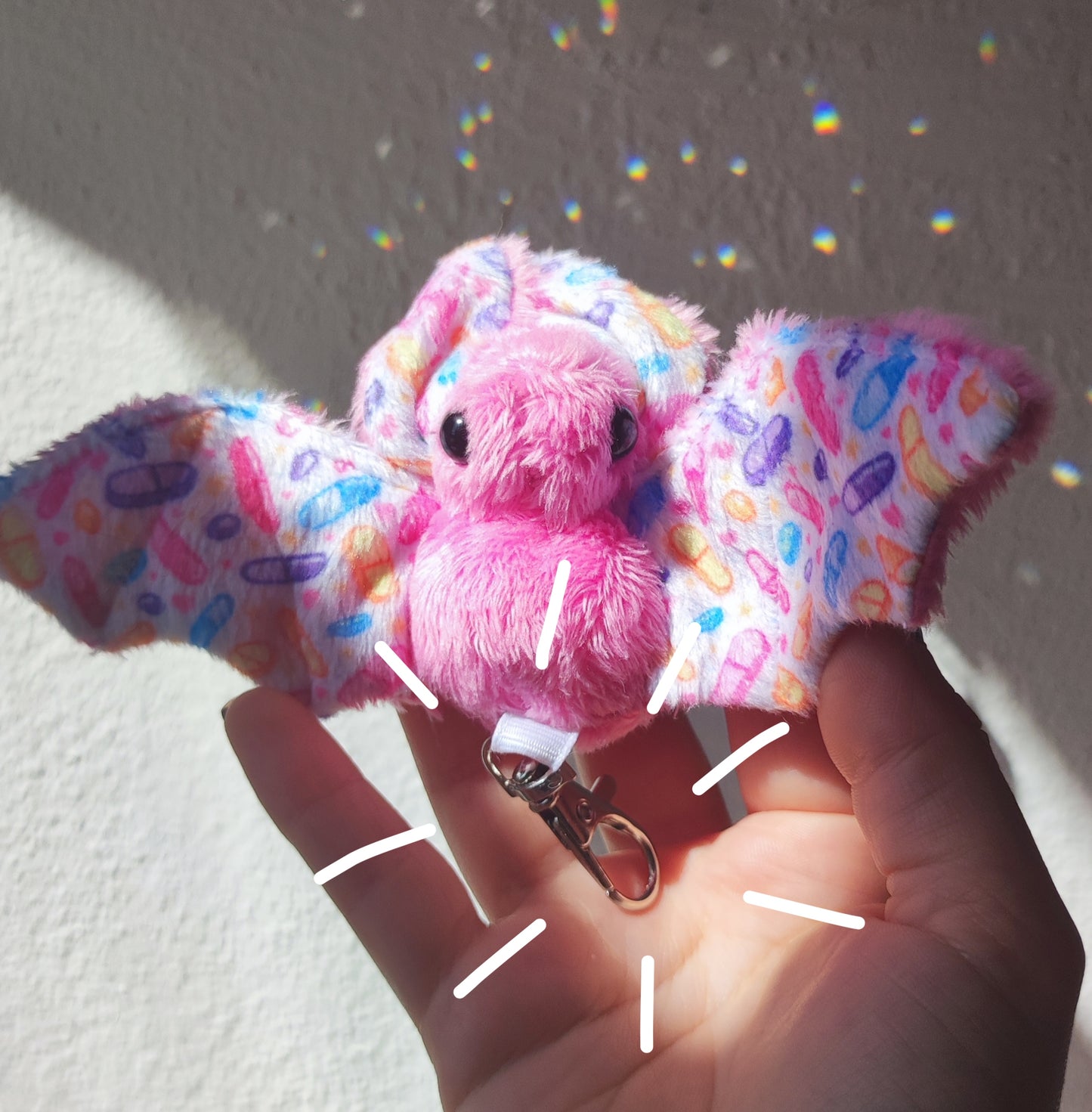 Cutiepill - Porte-clés Mini Bat - FAIT SUR COMMANDE